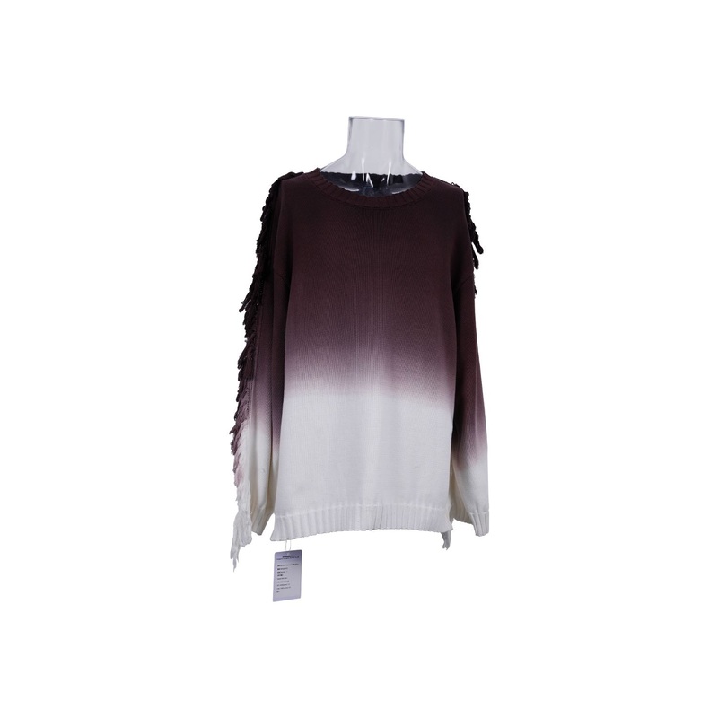 Mens Fashion Pullover Loose Sweatshirt Gradient Color Crew Neck Fringe Sweater – Custom Mens Sweaters and Personalized Mens Sweaters price|S, S/M/L/Customized Size