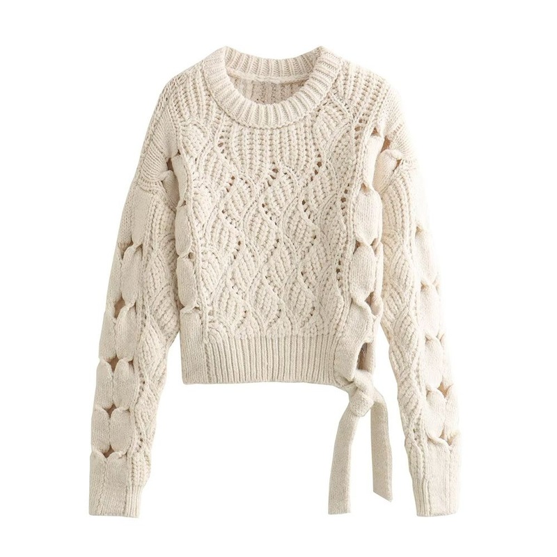Pb&Za Womens Clothing Wholesale Short Bow Decorated Eight-Ply Knitted Sweater – Designer Sweater and Sweaters for Women price|S, S . M . L