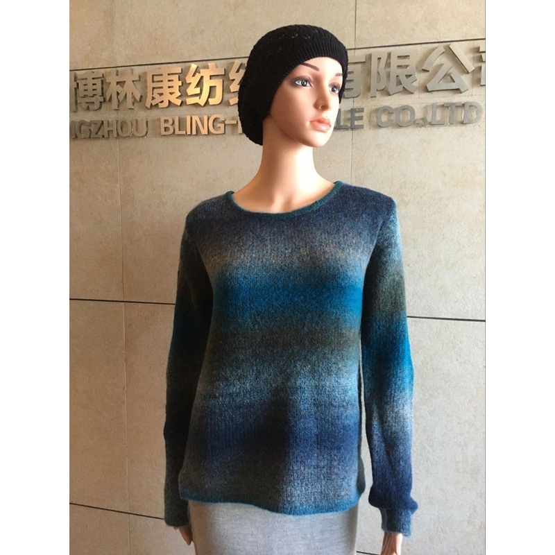 Round Neck Long Sleeve Rainbow Color Pullover for Lady – Rainbow Color Pullover and Round Neck Sweater price|S