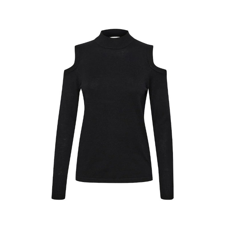 Sexy off The Shoulder Viscose Sweater Round Neck Polyamide Knitting Pullover for Ladies – Knitting Pullover and Pullover Sweater price|S