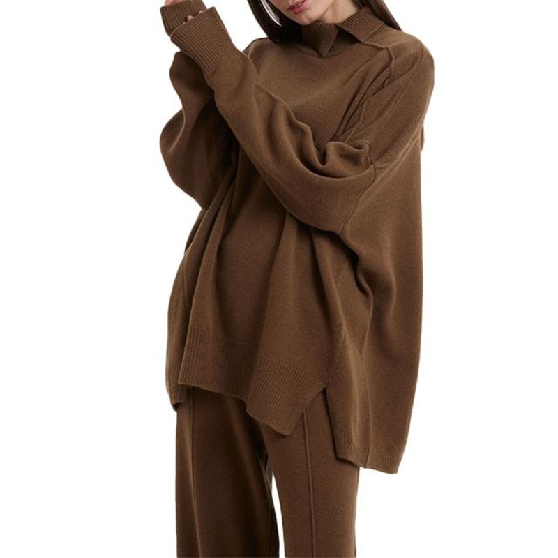 Solid Color Long Sleeve High Neck Pullover Women Sweater – Ladies Sweater and Striped Sweater price|S, S/M/L/Customized Size