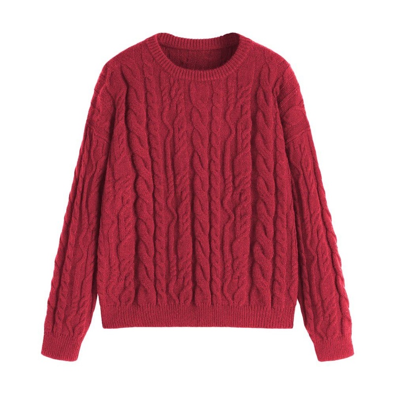 Wholesale Solid Color Knit Top Factory Custom Women Pullover Casual Ladies Sweater – Ladies Sweater Pattern and OEM Womens Sweater price|S/M/L/Customized Size