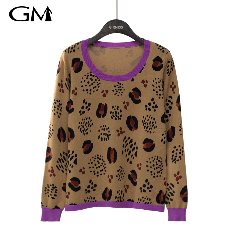 Winter New Printing Round Neck Knitting Top – Fashion Printed Knitted Top and Winter Pullover Knitted Top price