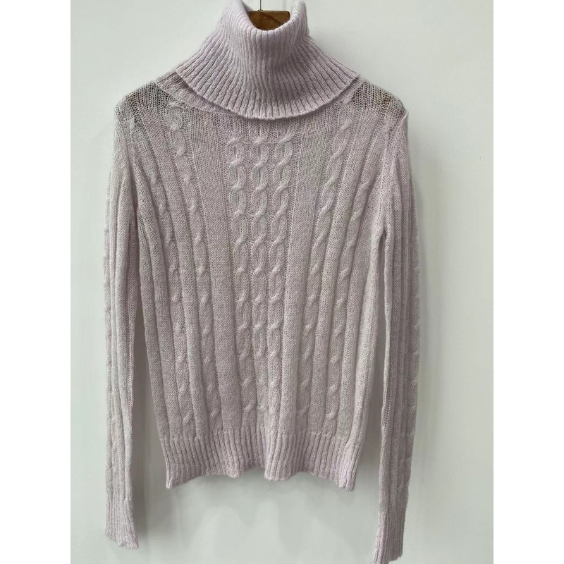 Women Turtle Neck Braided Jacquard Acrylic Fashion Pullover Knitwear Sweaters – Sweater Jumper and Sudaderas price|S