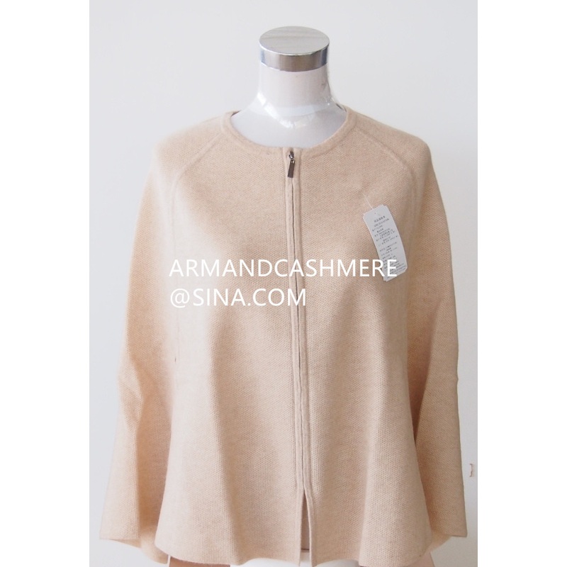 Womens Cashmere Poncho Sweater with Zipper (ZH2014-07) – Cashmere and Womens Cashmere Sweater price|S