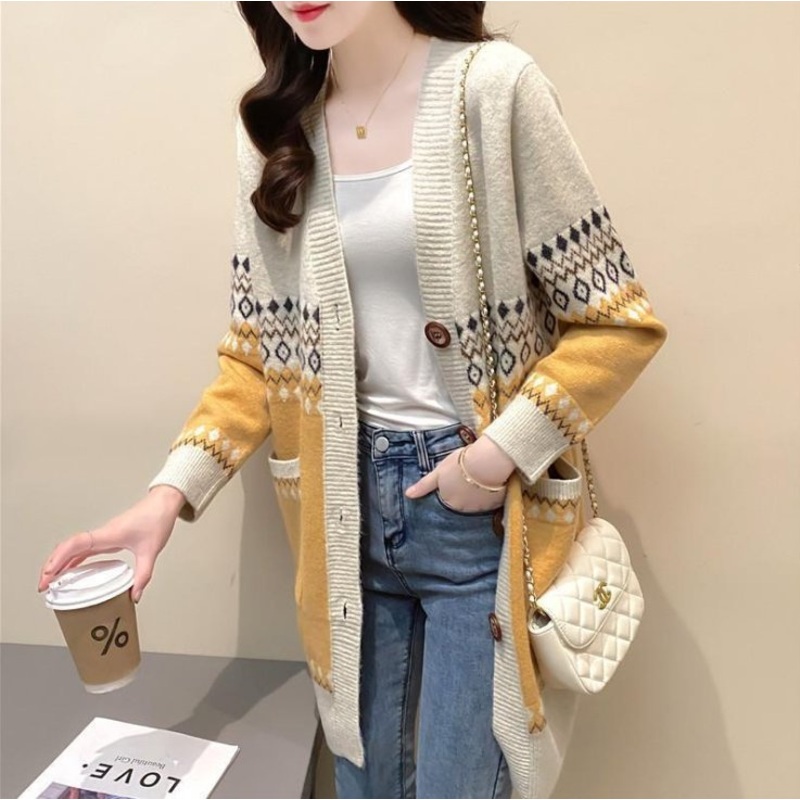Womens Open Front Plus Size Loose Long Knitted Cardigan Sweater with Pocket and Button – Cardigan and Street Wear price|S