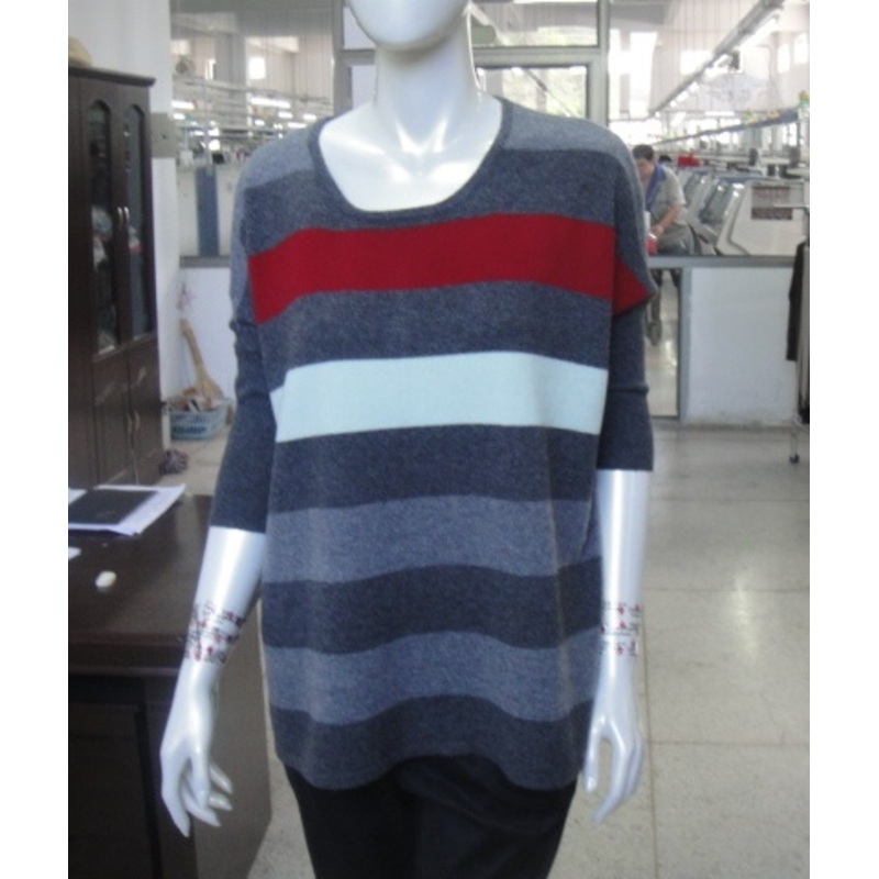 Womens Oversize Stripe Cashmere Pullover (CN 1112027) – Cashmere Pullover and Womens Cashmere price|S