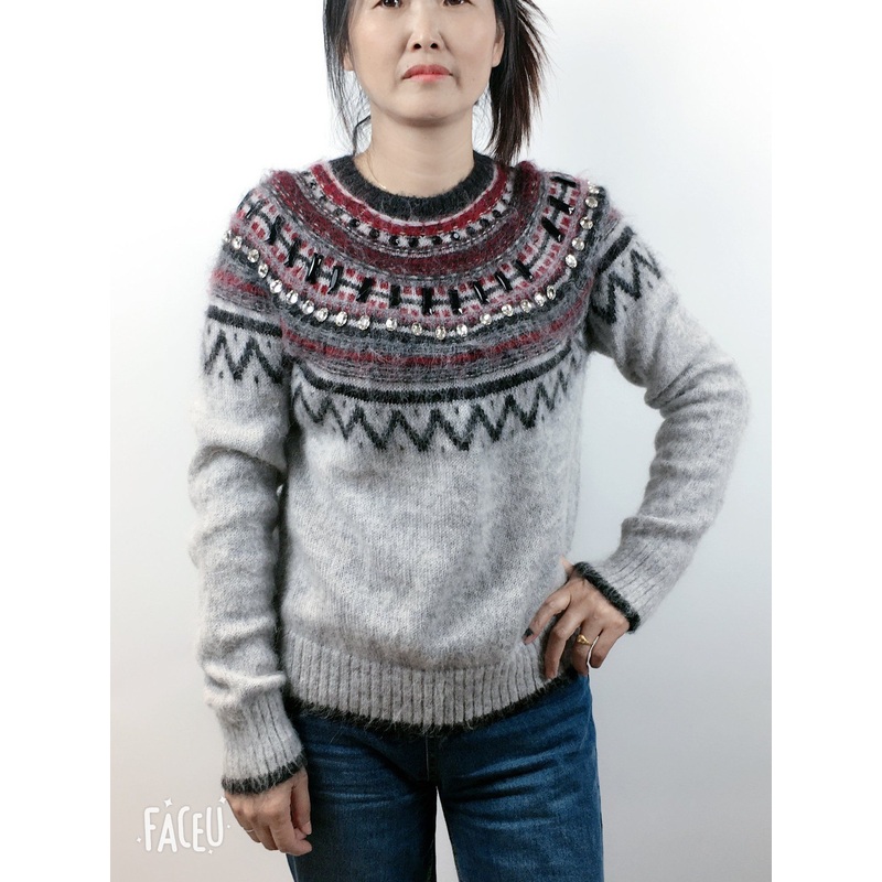 2022 fashion Knitted Jacquard Patterned Special Design Round Neck Pullover – Womens Sweater and Womens Pullover price|S