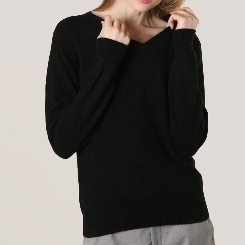Black Cashmere Classic V Neck Pullover – Cashmere Pullover and Women Sweater price