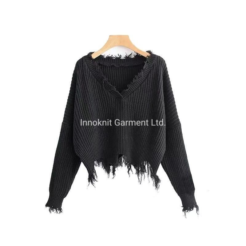 Clothing for Fashion Ladies Knitted Pullover with Breaks Bottom Ak201125 Sweaters – Breaks and Hot price|S