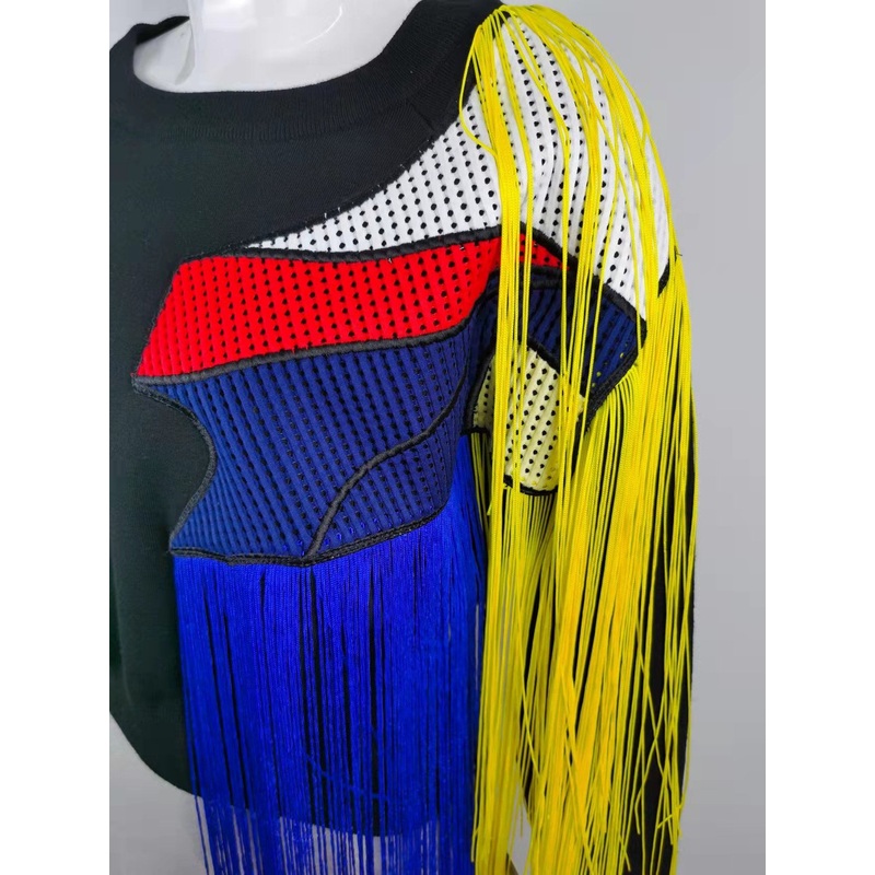 Custom Knitting Sweater Christmas Jumper Ladies Kntted Tops with Fringe of Ak17027 – Sweaters and Christmas Jumper price|S