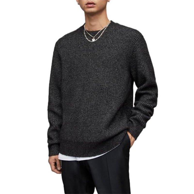 Factory Custom Simple Knitshirt Solid Color Casual Knitted Long Sleeve Man Pullover Sweater – Customized Factory Sweaters and Knit Sweater for Men price|S/M/L/Customized Size