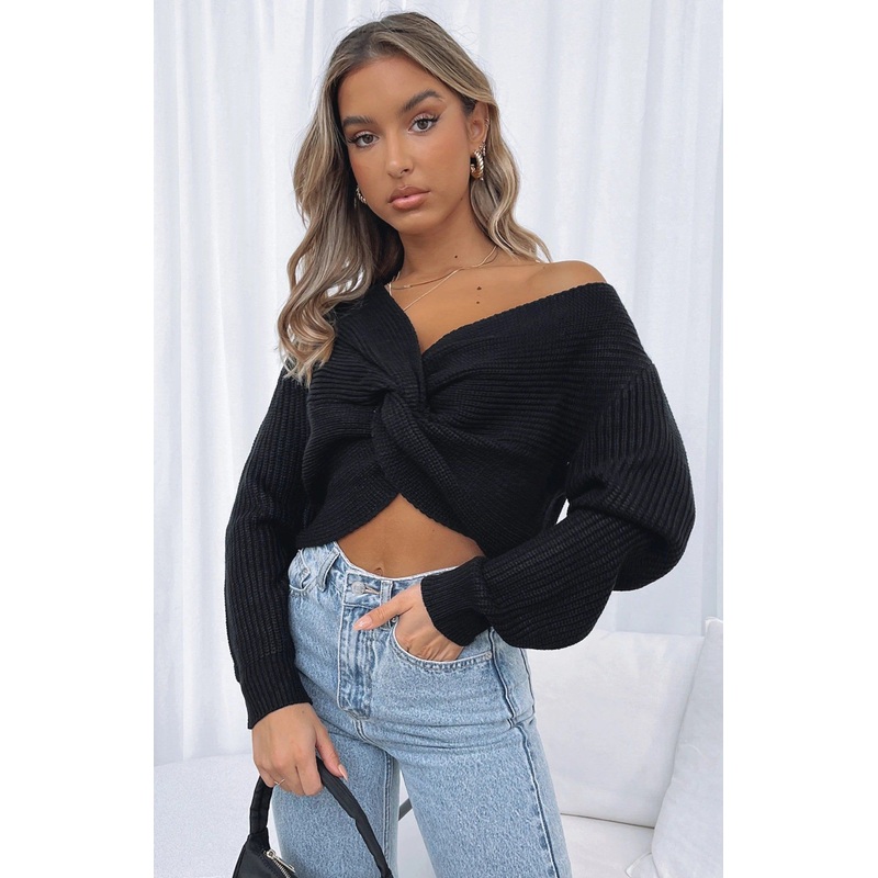 Hot Sale Open-Back Irregular Criss-Cross Plus Size Sweaters Knit Back V Neck Plain Sweater for Women – Womens Sweaters and Womens Top price|S