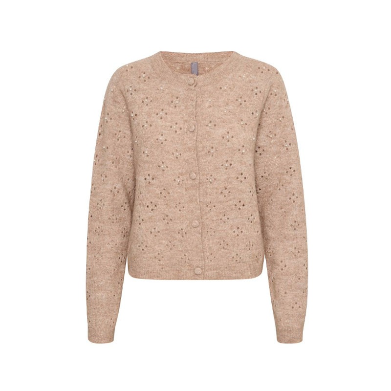 Ladies Fashion Hollow out Round Neck Polyester Cardigan Long Sleeve Wool Sweater – Knitwear and Knitting Cardigan price|S