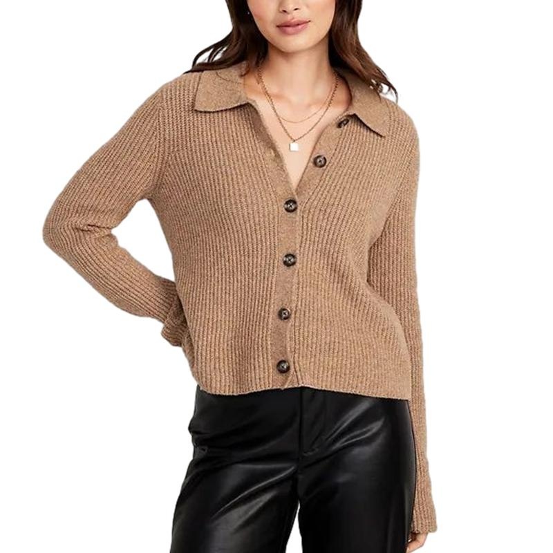 Lapel Womens Wool Sweater Pit Stripe Womens Cardigan Single Button Cardigan for Mujer Short Coat Customised Sweater for Women – Ladies Sweater and Striped Sweater price|S, S/M/L/Customized Size