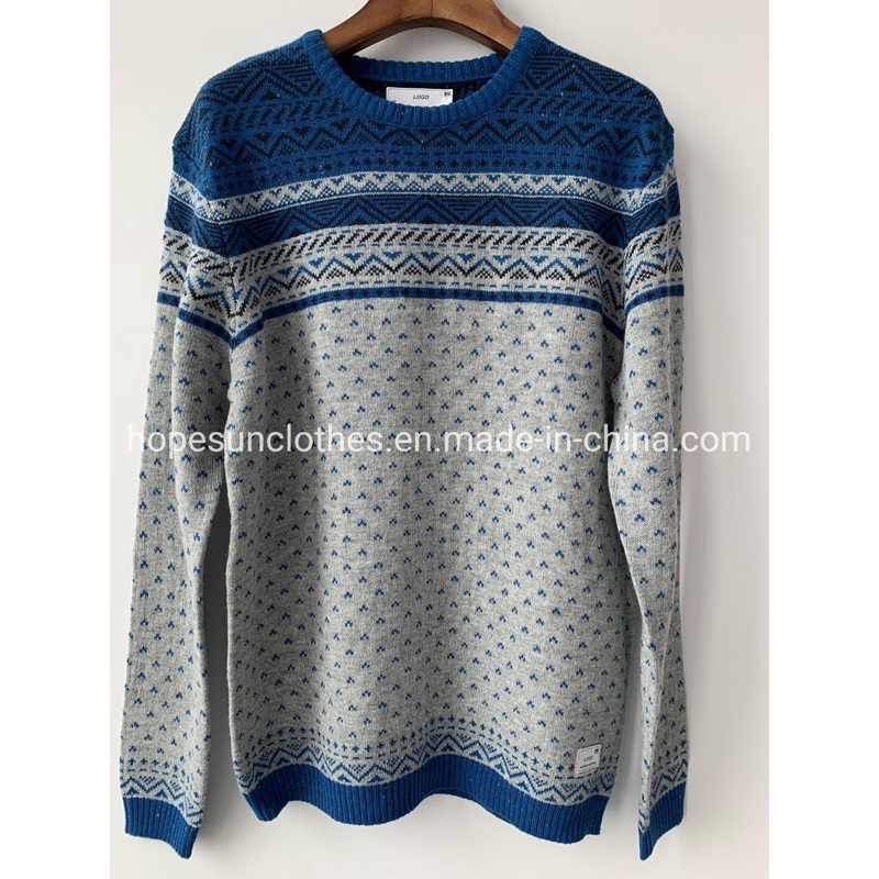 OEM Manufacturer Men Computer Knitted Geometric Multicolor Pullover Knitwear Sweater – Sweater and Knitwear price|S