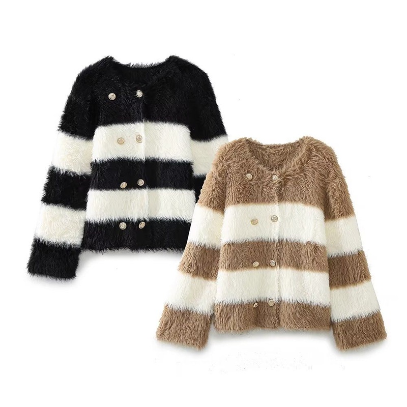 Pb&Za Wholesale Womens Gold Double Breasted Knitted Cardigan – Designer Sweater and Sweaters for Women price|S.M.L
