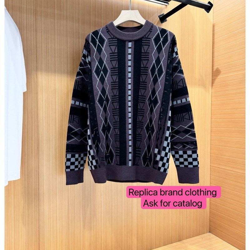 Stylish Wool Knit Mirror Brand Sweater Perfect for Cold Weather Seasons – Designer Denim Outer Wear and Mens Luxury Clothing price|4XL