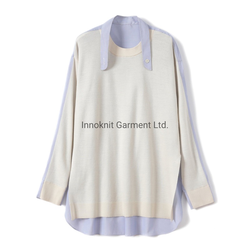 Sweater Ladies Wool Cashmere Knitted Garmentsak20871 – Sweater with Fabric Pullover price|L