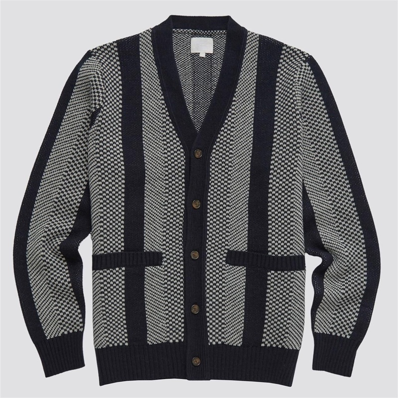 Winter Mens Clothing Jumper Striped Sweater V-Neck Loose Jacquard Cardigan – Mens V-Neck Cardigan and Casual Loose Knit Jacket price|S, S/M/L/Customized Size