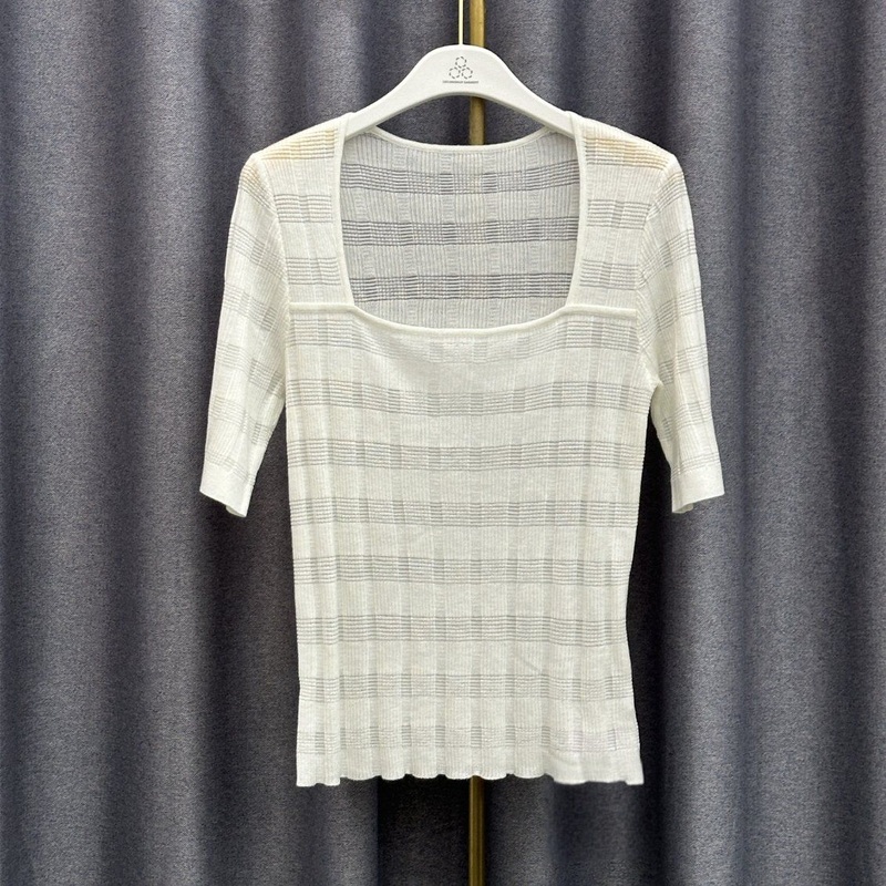 Womens Thin Knitted Top 3/4 Sleeve Pullover Fashion&Casual Clothes Women Sweater – Customized Factory Sweaters and Womens Mesh Pullover Sweater price|Free Size