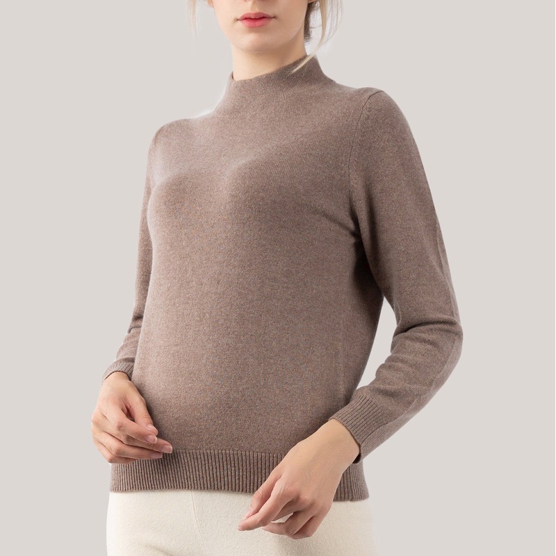 Womens Wool Camel High Neck Jumper – Cashmere Sweater and Women Sweater price
