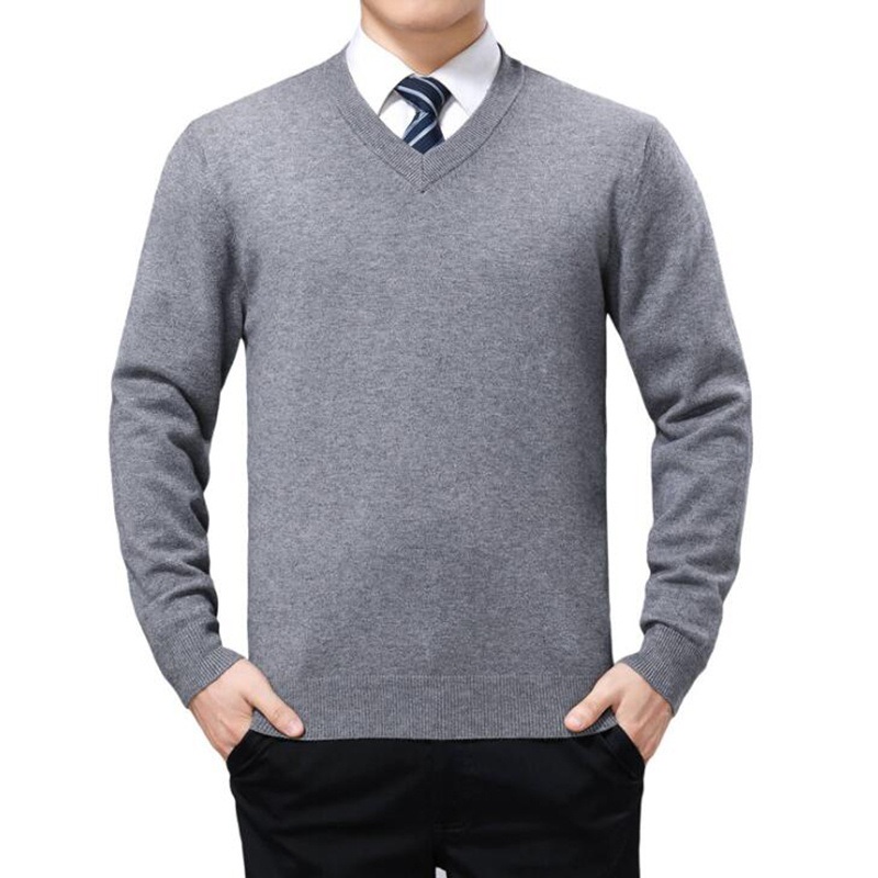 Autumn and Winter Plain V-Neck Office Wear for Men Top Gaement Knitted Business Basic Knitted Sweaters – Knitted Sweaters and Business Wear price|S, S, M, L, XL, 2XL, 3XL