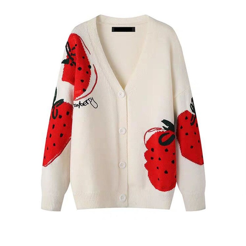 Fashion Jacquard Patterm Women Wool Knitted Cardigan Sweater – Clothing and Knitwear price|S