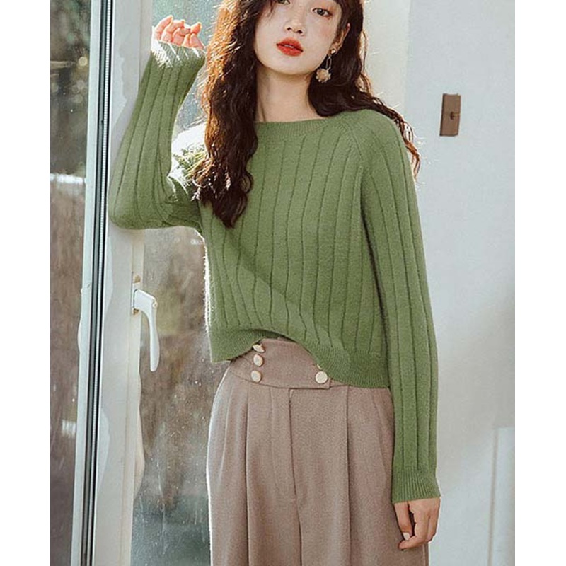 Fashion Ladies Knitted Pullover with Rayon Nylon Mix Model Sweaters – Clothes and Fashion price|S
