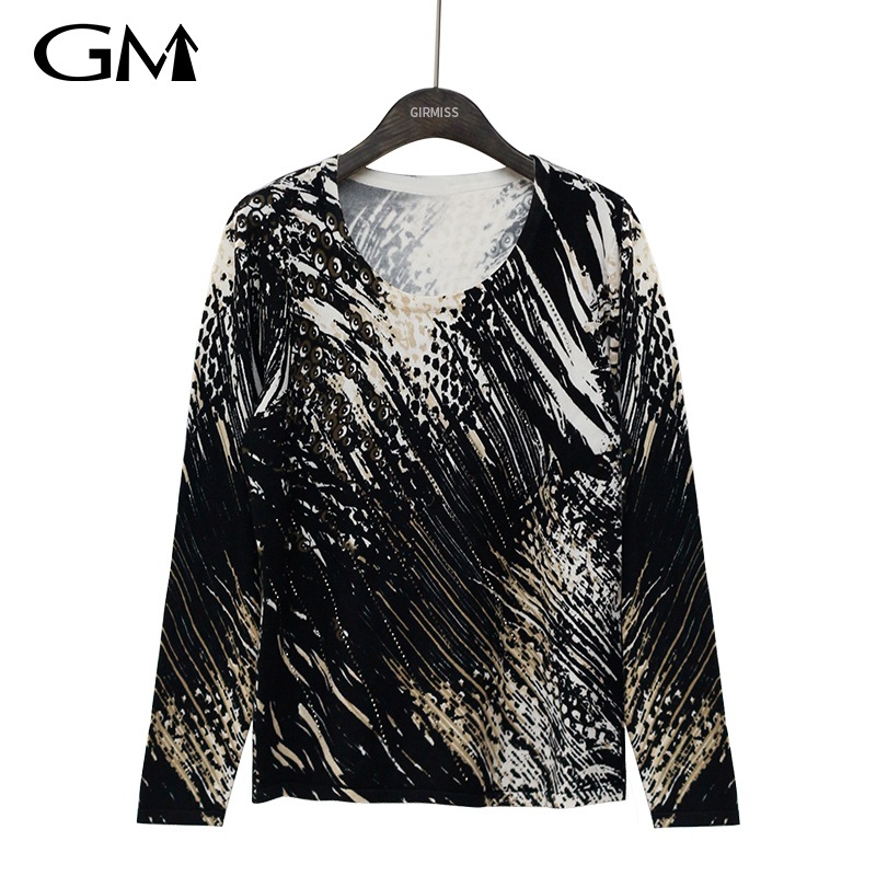 Fashion Printed Round Neck Knitting Pullover – Pullover and Printing price