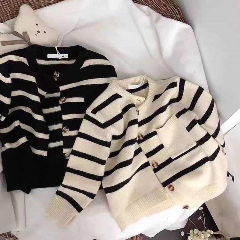 Fashion Striped Boy Clothes Knitted Kids Cardigan Sweater with Pocket – Knitwear and Kids Sweater price|S