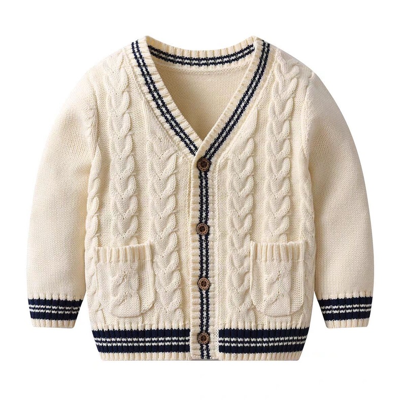 Fashion V-Neck Wool Knitted Kids Sweater Boy Clothes Cable Cardigan – Knitwear and Sweater price|S