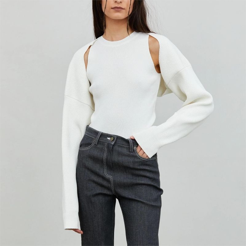 Hollow Shoulder Sweater – Ladies Sweater and Striped Sweater price|S, S/M/L/Customized Size