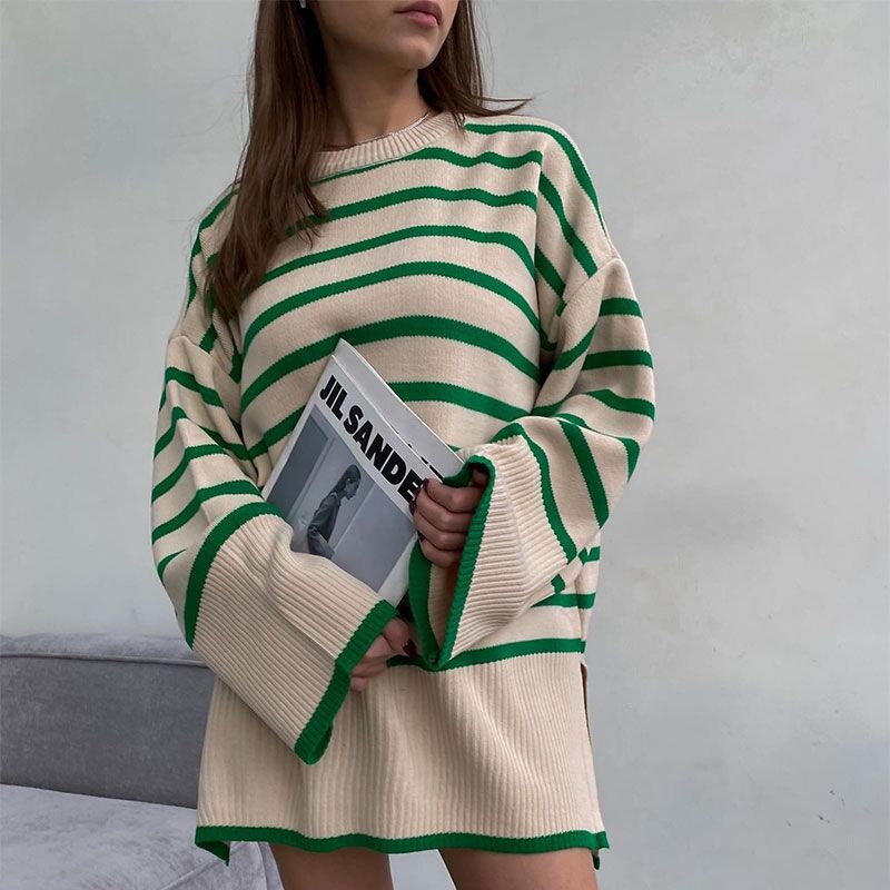 Loose Pullover Sweater for Students Knitting Casual Clothes Size Plus – Knitwear and Women Clothing price|S