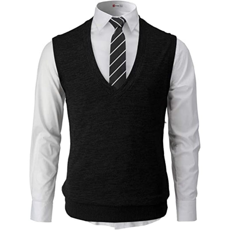 Mens Casual Slim Fit Pullover Sweaters Vest Lightweight Knitted Thermal Basic Designed – Mens Vest Sweater and Cashmere Wool Blend Sweater price|S