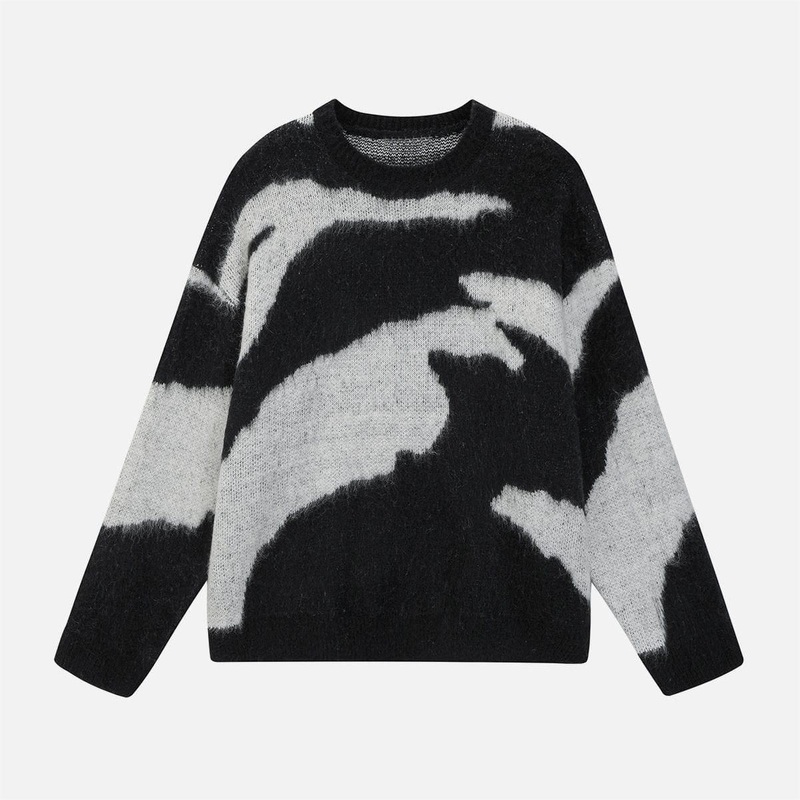New Irregular Striped Jumper Custom Mens Pullover Long Sleeve Sweater – Striped Sweater and Customized Factory Sweaters price|S, S/M/L/Customized Size