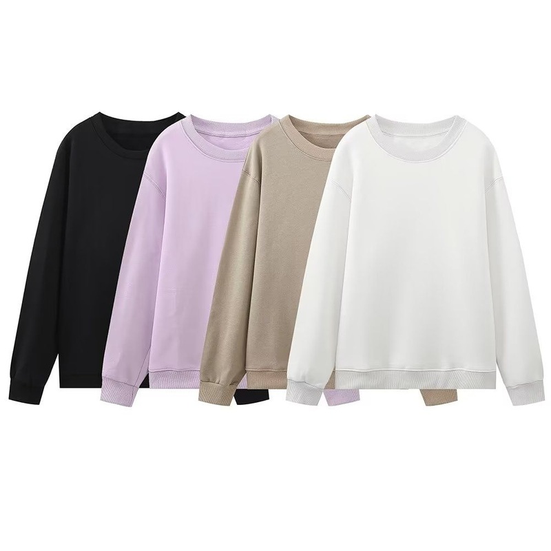 Pb&Za Womens Wholesale New 4-Color Round Neck Loose Sweatshirt – Womens Sweatshirt and Ladies Sweatshirt price|S, S . M. L