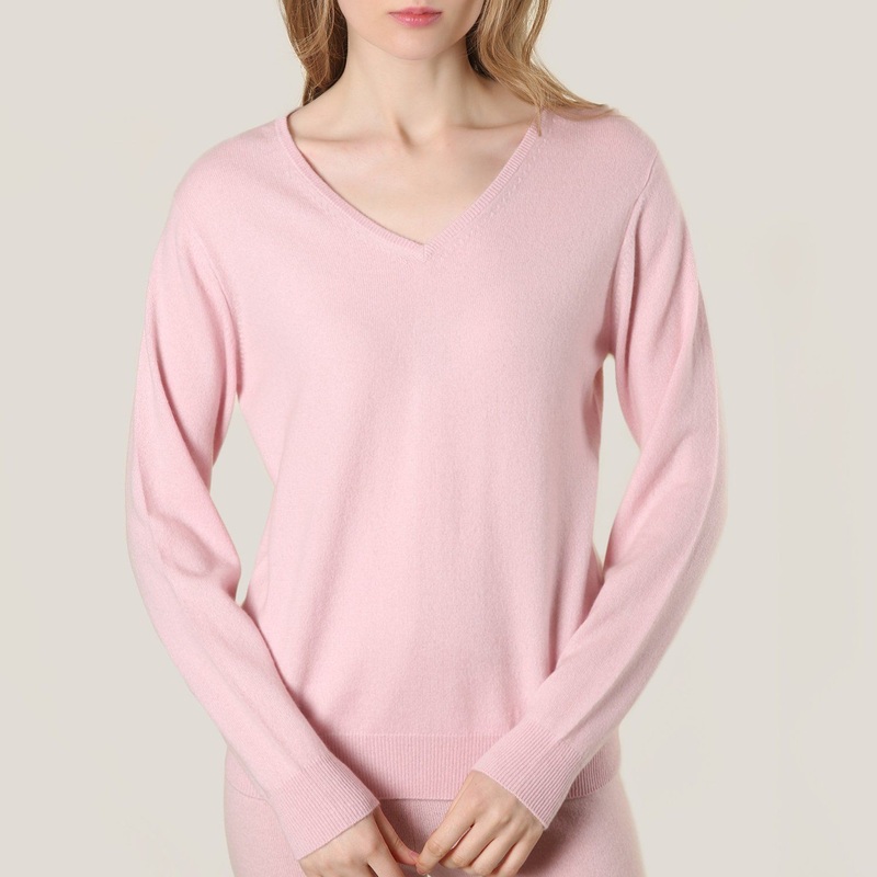 Pink Cashmere V Neck Tight Pullover – Cashmere Pullover and Women Sweater price