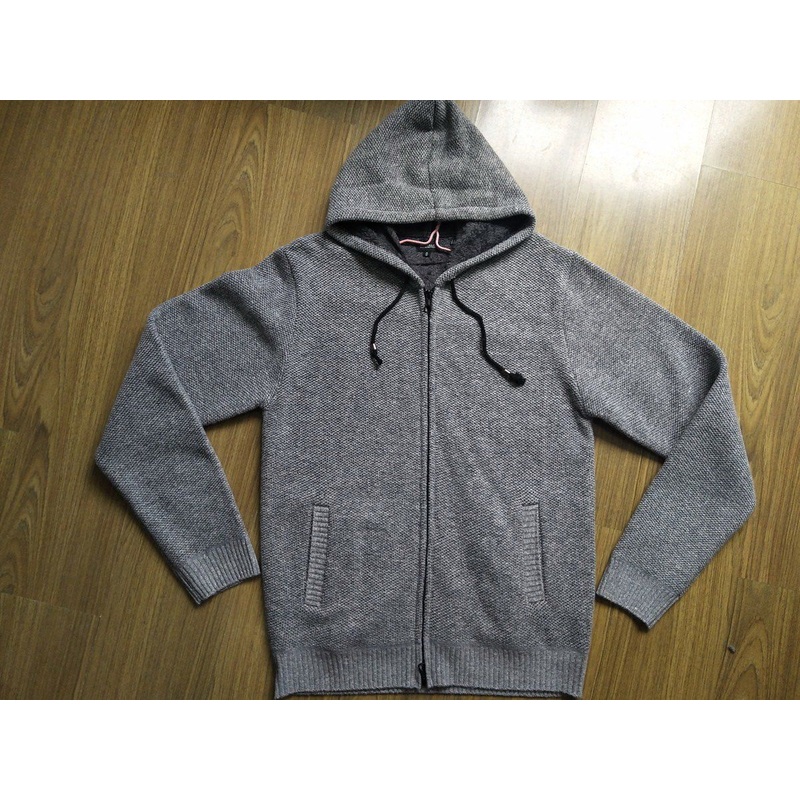 Polyester Compounded Fabric Men S Cardigan with Hood – Mens Sweater and Combine with Fur Fabric price|S