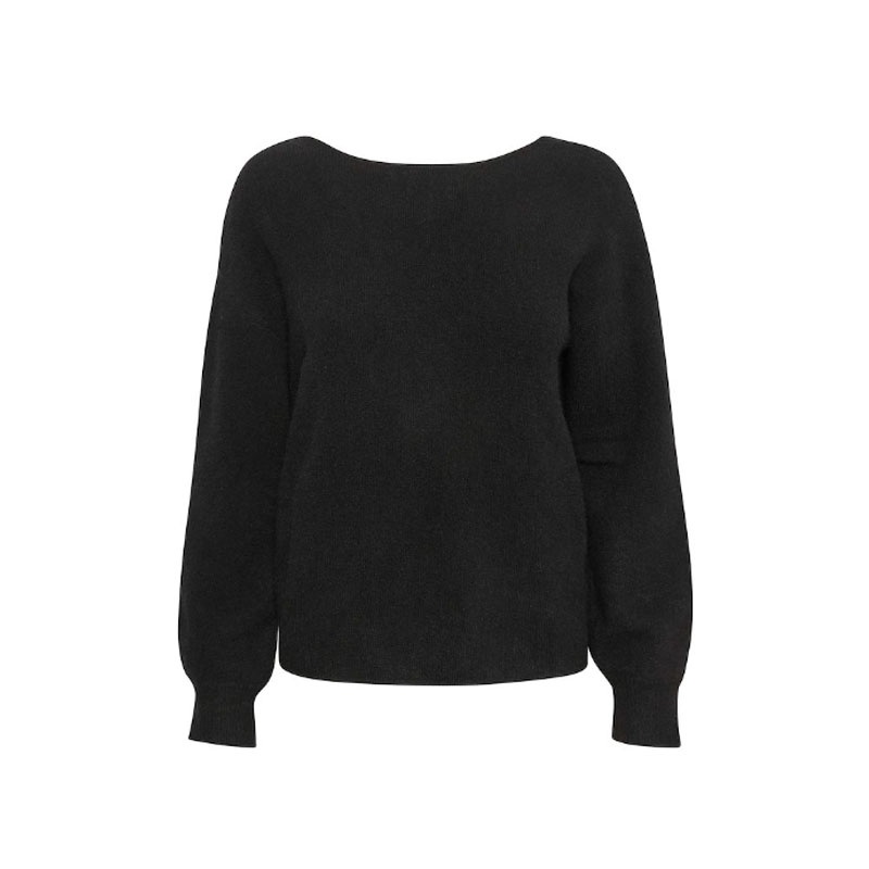 Sexy Backless Women Clothes Crew Neck Nylon Pullover Backside Crossing Wool Sweater – Knitwear and Pullover for Woman price|S