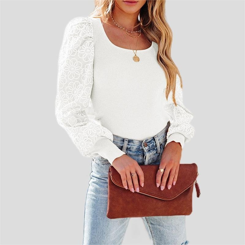 Trendy White Knit Sweater with Longer Sleeves for Women – Ladies Sweater and Striped Sweater price|S, S/M/L/Customized Size
