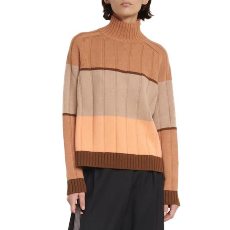 Winter Hot Knit Sweater for Woman Top Striped Casual Sweater – Ladies Sweater and Striped Sweater price|S, S/M/L/Customized Size