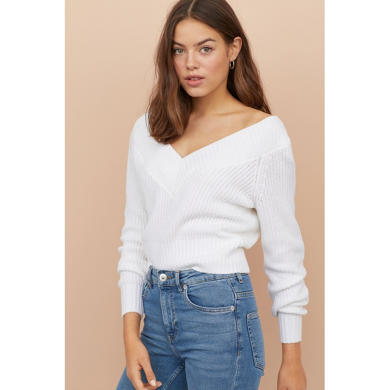 Women 2019 OEM Long Sleeve V Neck Fashion Sweater – Dress and Clothes price|S