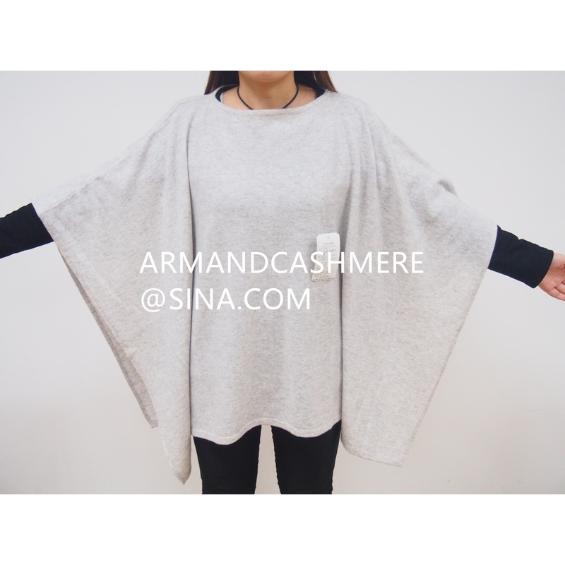 Womens 100% Cashmere Poncho in Jersey Stitch (GRO) – Cashmere Poncho and 100% Cashmere Poncho price|S