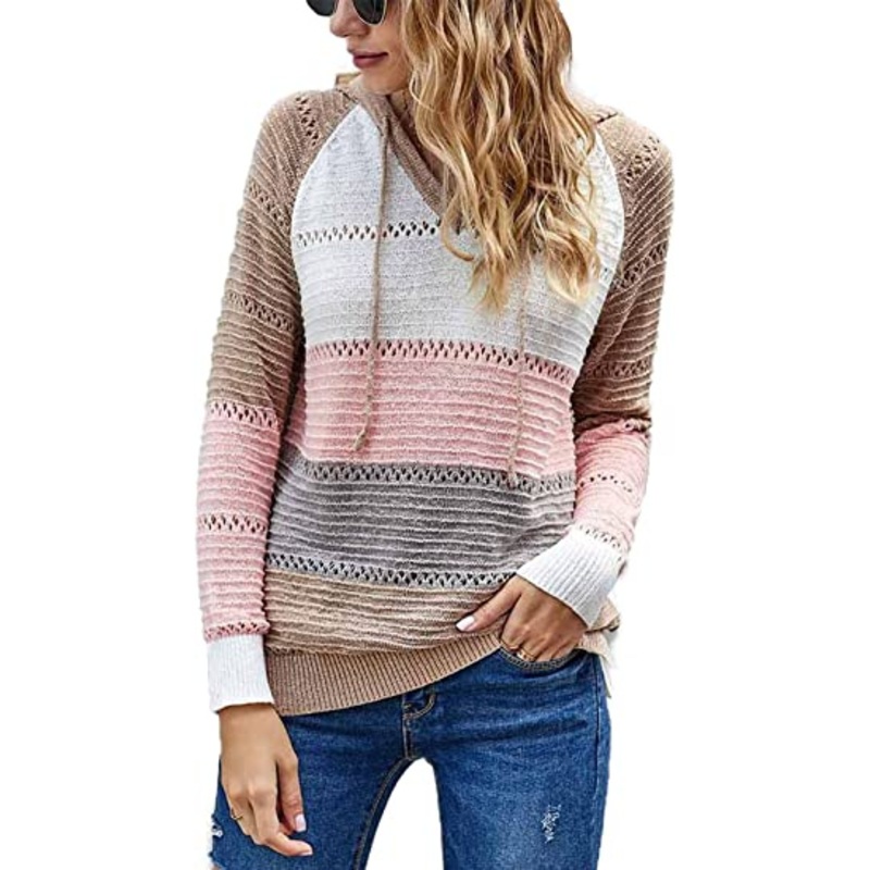 Womens Lightweight Knit Hoodie Sweater Pullover & Zip up Sweatshirt Tops – Knit Hoodie Sweater and Hoodie Sweater price|S