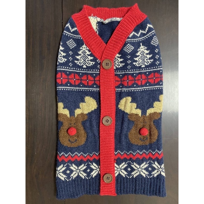 2022 Pets Christmas Fashion Knitted Jacquard Patterned Dogs and Cats Button Cardigan Sweater Clothes – Dogs Cloth and Dogs Sweater price|S