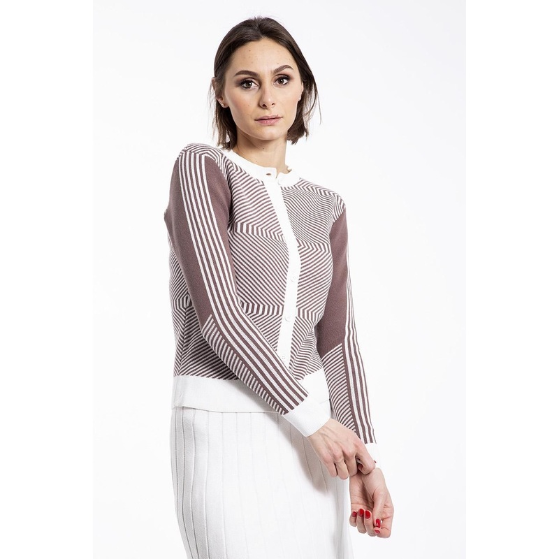 2022 Womens jacquard Pattterned Round Neck Button Cardigan – Womens Cardigan and Womens Knitwear price