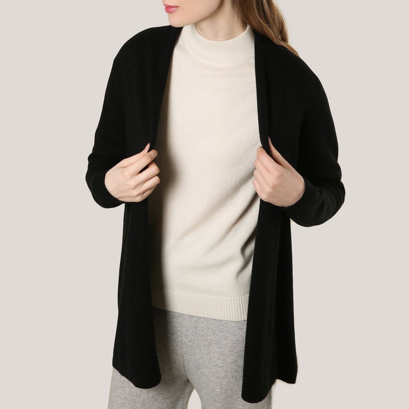 Black Cashmere Open Cardigan Sweater Without Buttons – Cashmere Cardigan and Women Cardigan price|S