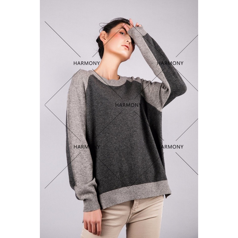 Cashmere Round Neck Pullover Raglan Sleeve with Longer Back Panel – Cashmere Sweater and Pullover price|S