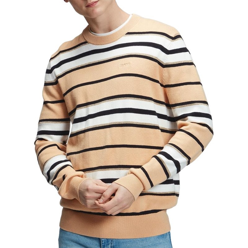 Casual Business Wear Patchwork Men Pullover Striped Sweater – Mens Sweater and Striped Sweater price|S, S/M/L/Customized Size